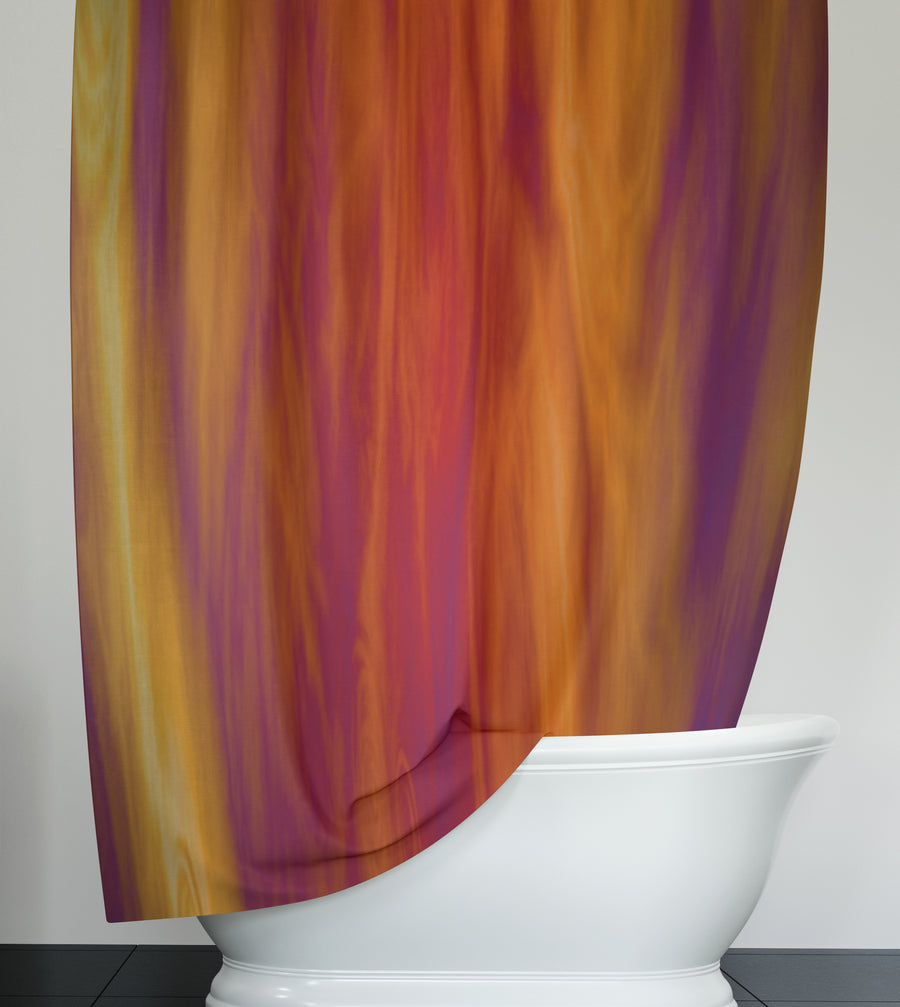 Boho Fire Grunge Shower Curtain