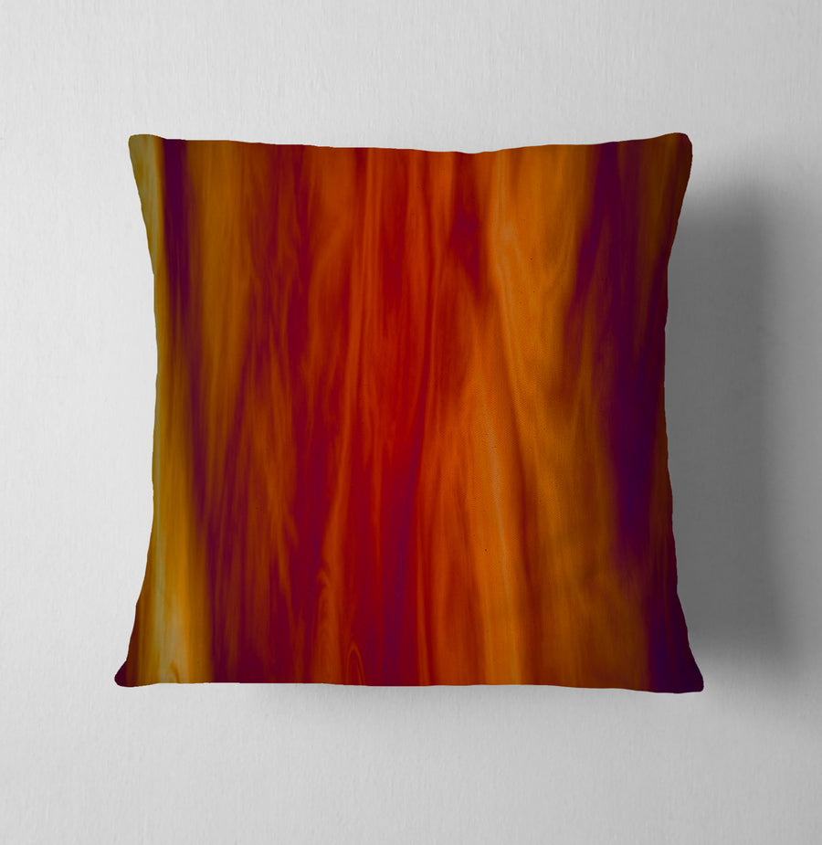 Boho Fire Grunge Throw Pillow Cover