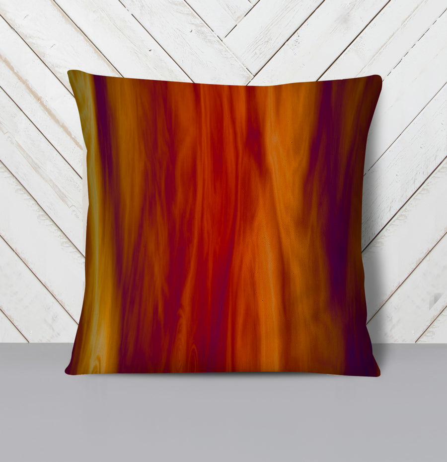 Boho Fire Grunge Throw Pillow Cover