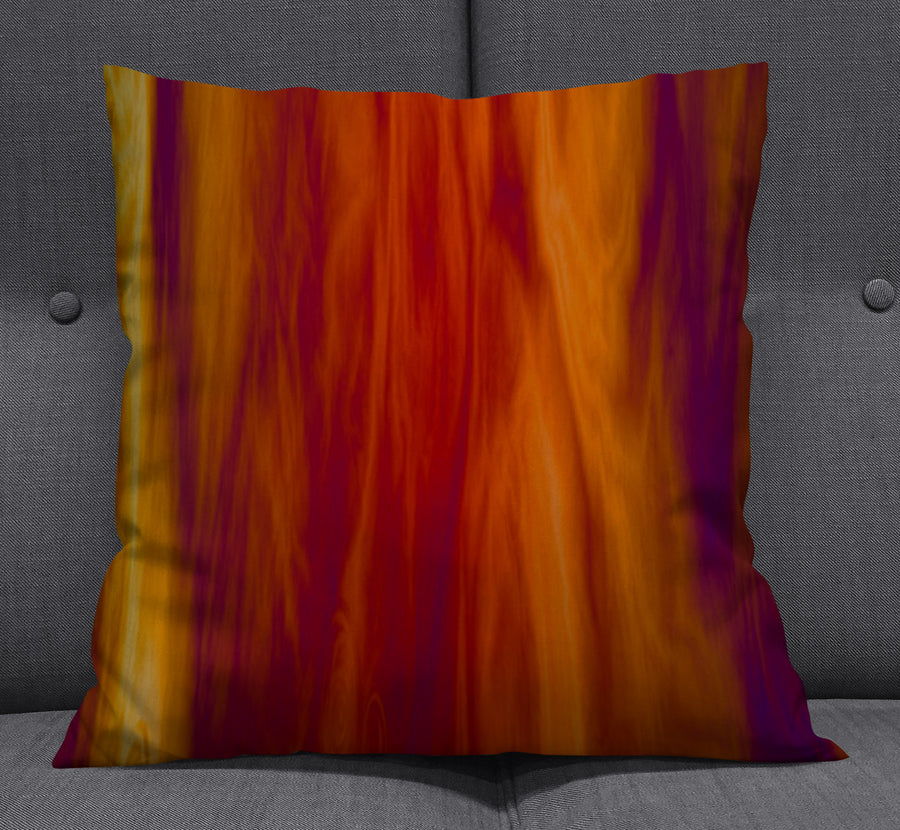 Boho Fire Grunge Throw Pillow Cover