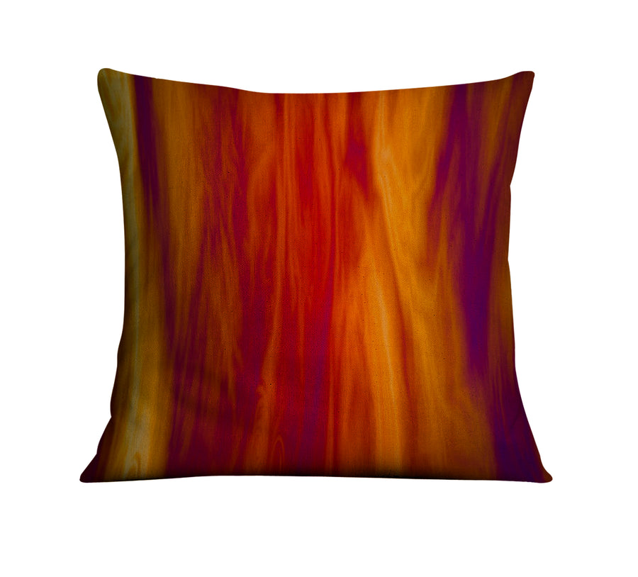 Boho Fire Grunge Throw Pillow Cover