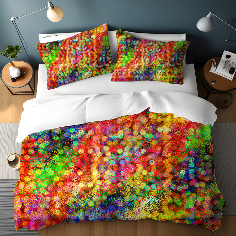 Multicolor Confetti Abstract Texture Pattern Duvet Cover