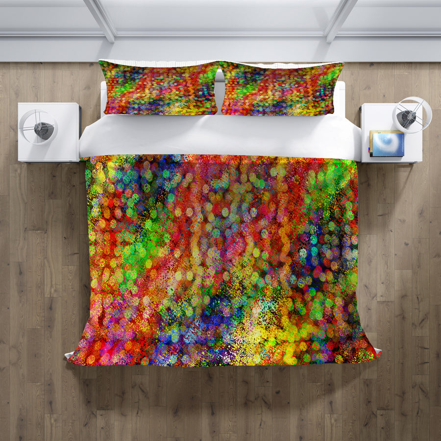 Multicolor Confetti Abstract Texture Pattern Duvet Cover