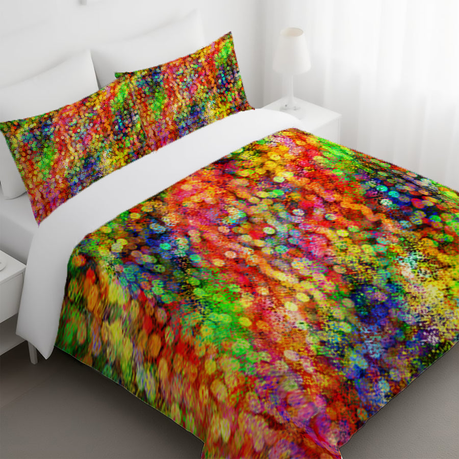 Multicolor Confetti Abstract Texture Pattern Duvet Cover