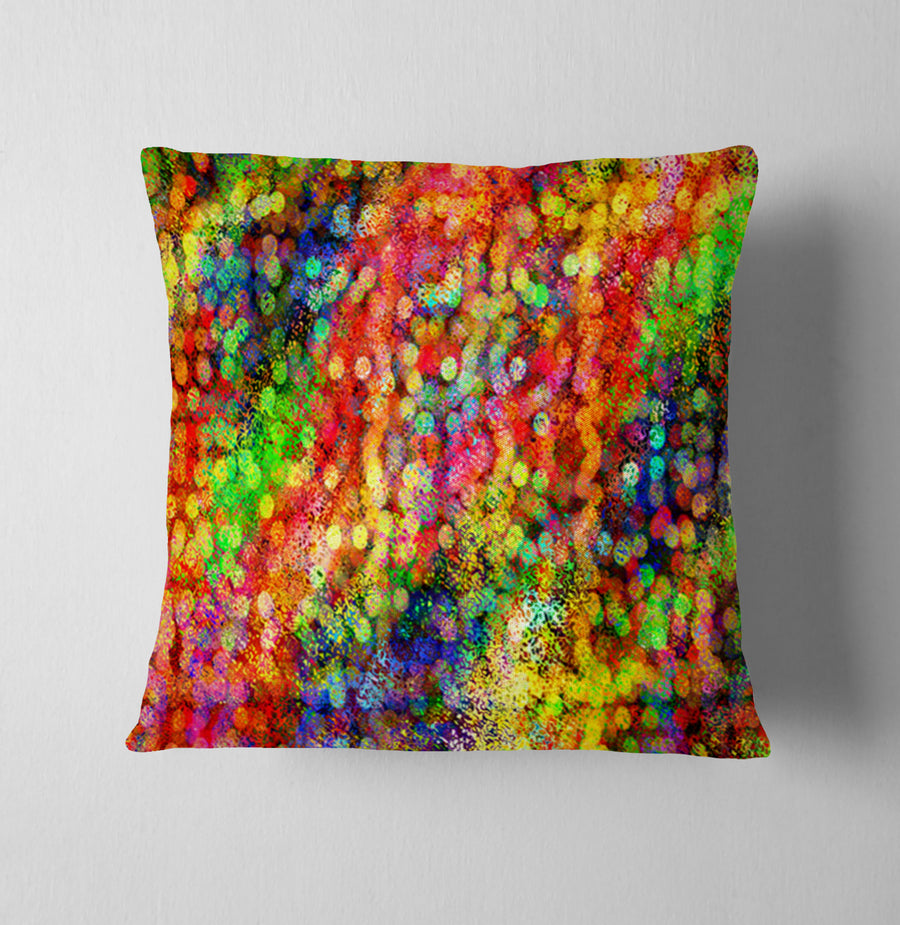 Multicolor Confetti Abstract Texture Pattern Throw Pillow Cover
