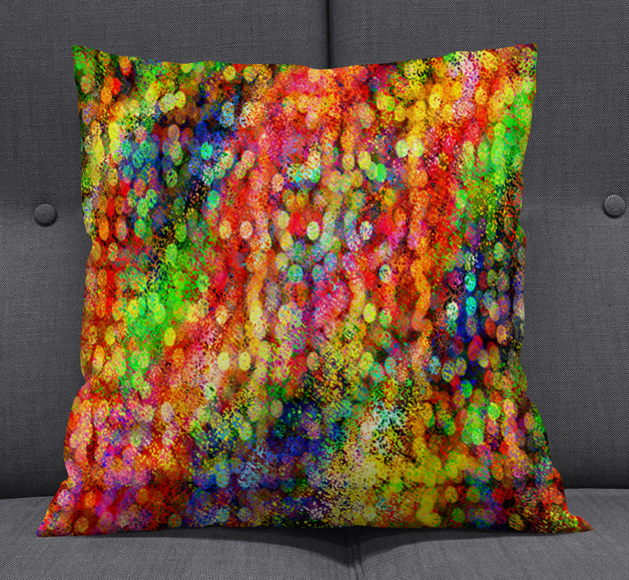 Multicolor Confetti Abstract Texture Pattern Throw Pillow Cover