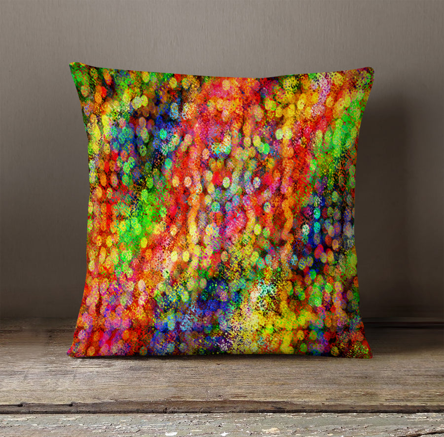 Multicolor Confetti Abstract Texture Pattern Throw Pillow Cover
