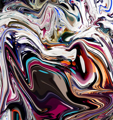 Multicolor Liquid Marble Swirl Pattern