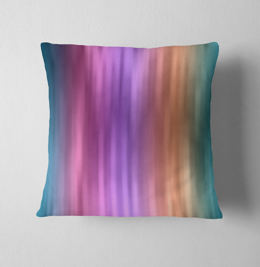 Soft Pastel Vertical Gradient Stripe Pattern Throw Pillow Cover