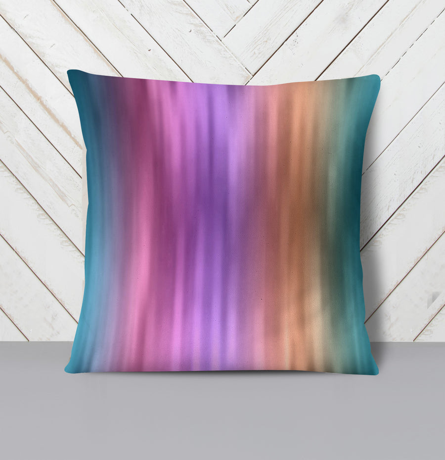 Soft Pastel Vertical Gradient Stripe Pattern Throw Pillow Cover