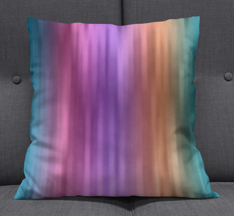 Soft Pastel Vertical Gradient Stripe Pattern Throw Pillow Cover