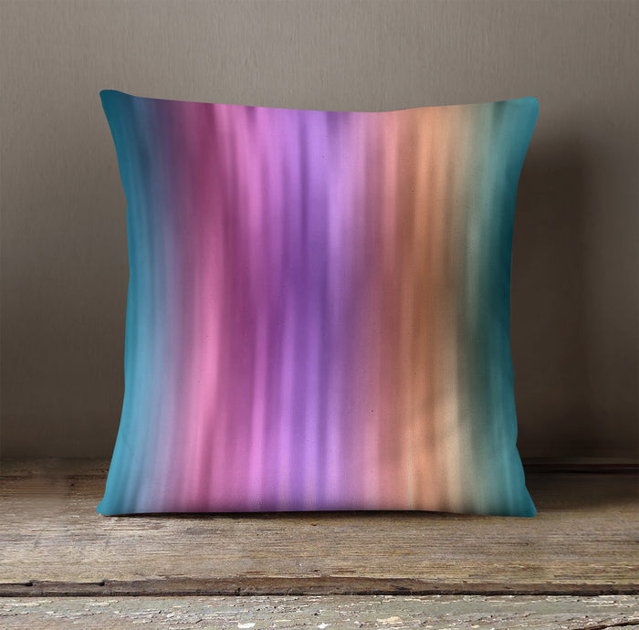 Soft Pastel Vertical Gradient Stripe Pattern Throw Pillow Cover