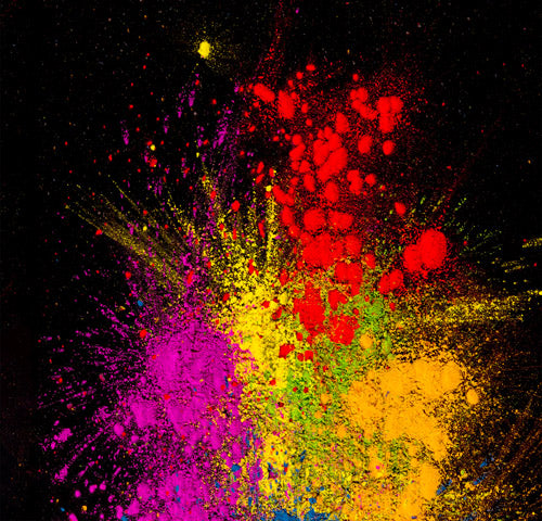 Bright Powder Burst Abstract Pattern