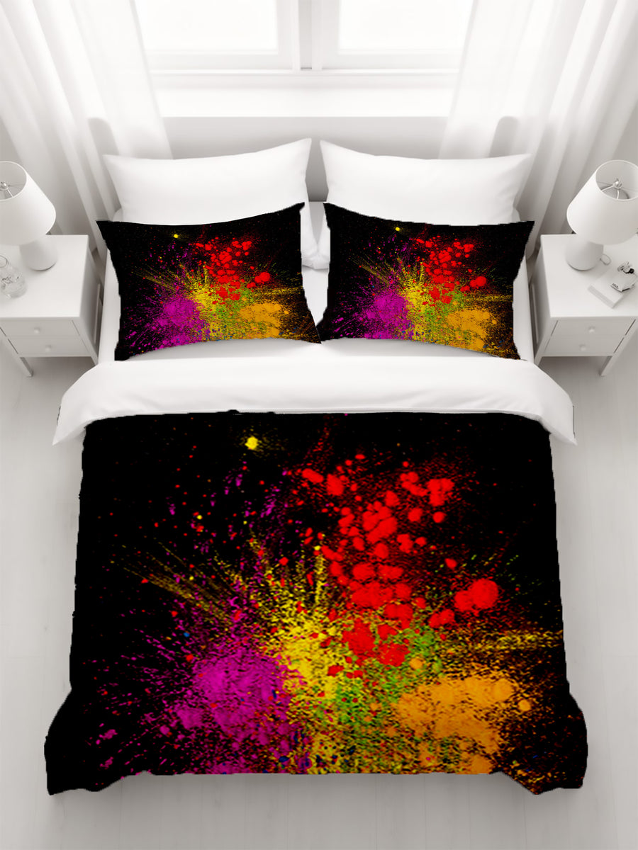 Bright Powder Burst Abstract Pattern Duvet Cover