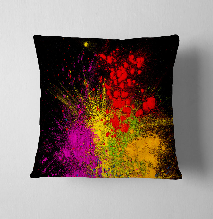 Bright Powder Burst Abstract Pattern Throw Pillow Cover