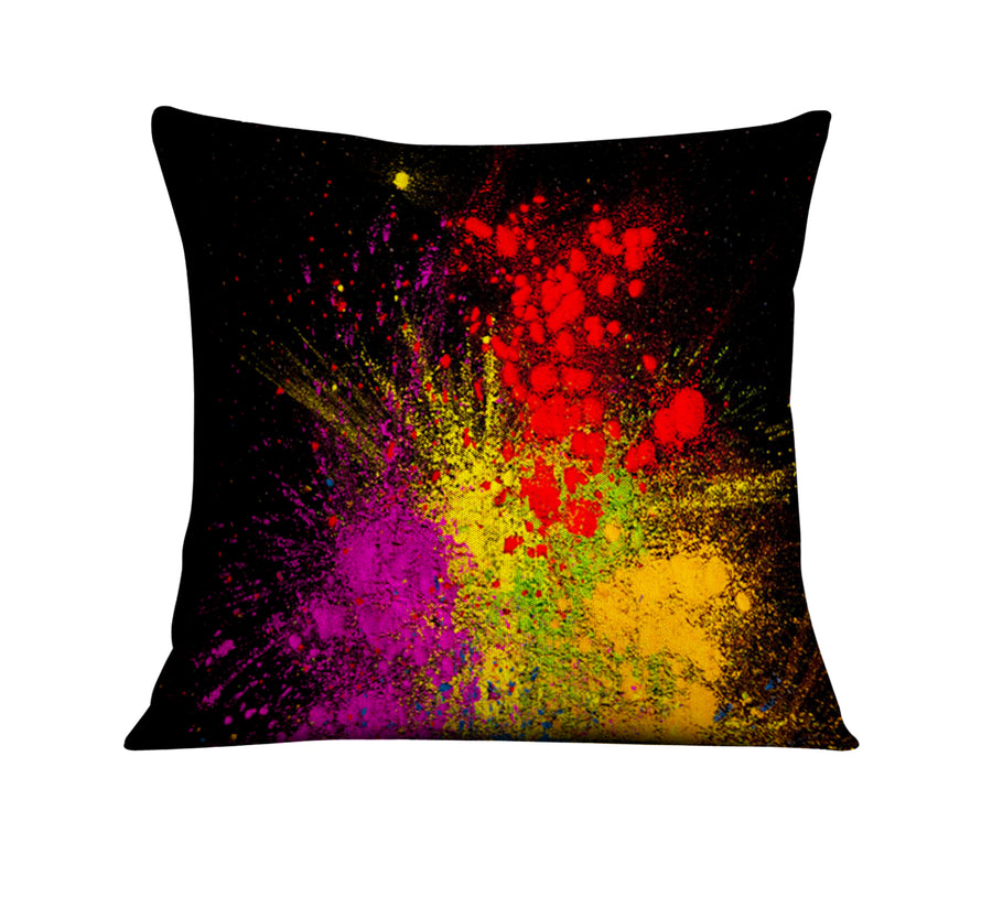 Bright Powder Burst Abstract Pattern Throw Pillow Cover