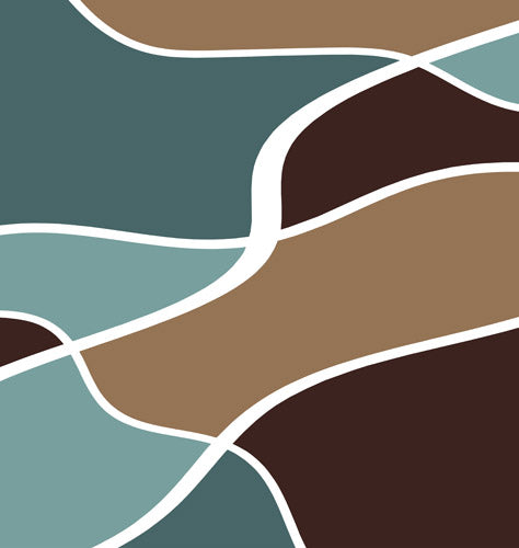 Earth Tone Organic Shape Abstract Pattern