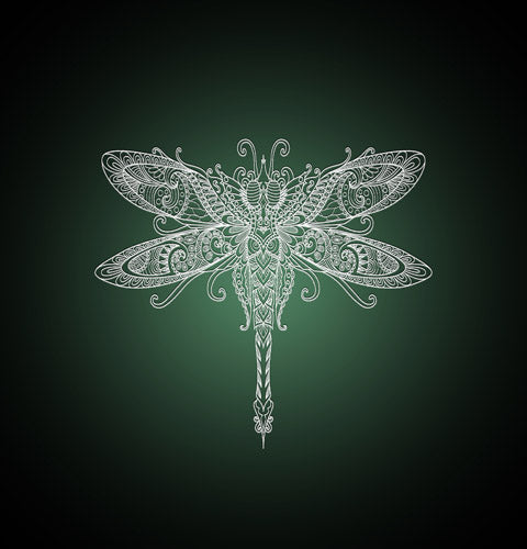 Glowing Dragonfly Minimalist Illustration