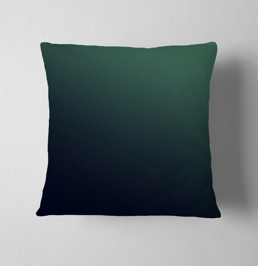 Deep Teal to Navy Gradient Minimalist Design Throw Pillow Cover