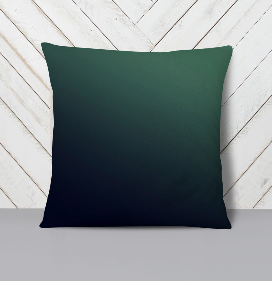 Deep Teal to Navy Gradient Minimalist Design Throw Pillow Cover