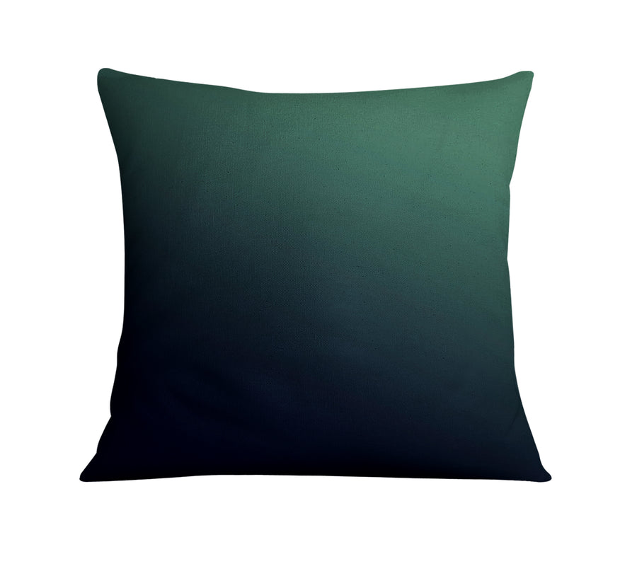 Deep Teal to Navy Gradient Minimalist Design Throw Pillow Cover