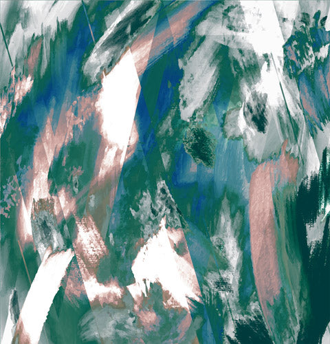 Teal and White Ocean Marble Texture Pattern