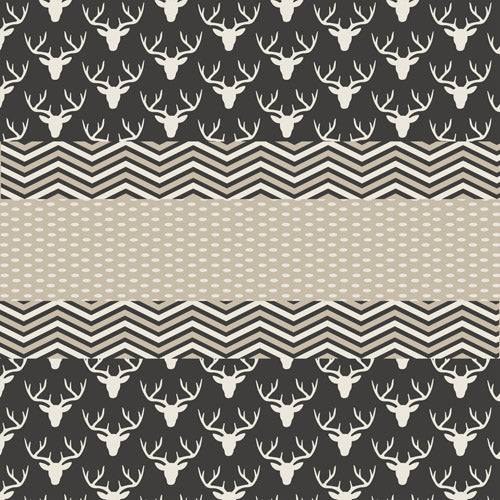 Gray Nordic Folk Stripe Pattern