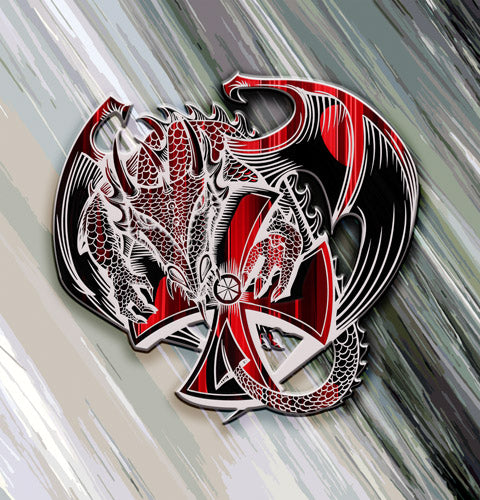Red Dragon Emblem Fantasy Artwork