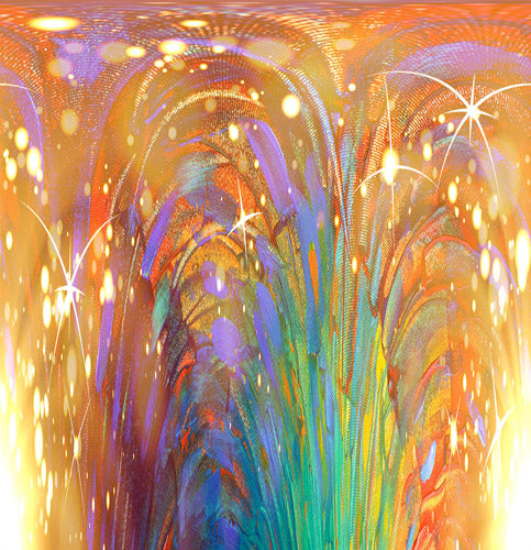 Multicolor Abstract Firework Burst Pattern