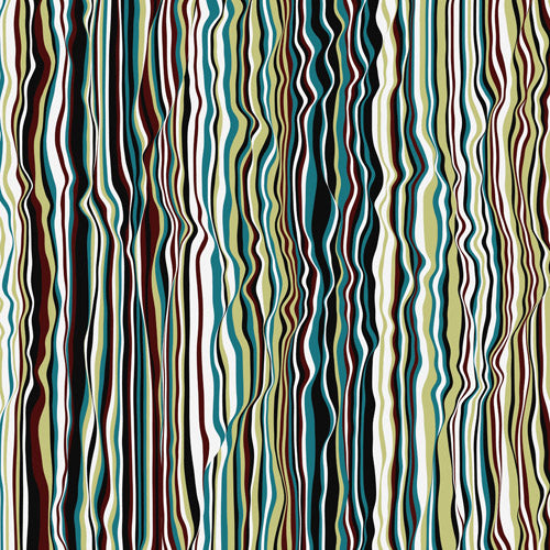Multicolor Vertical Wave Stripe Pattern