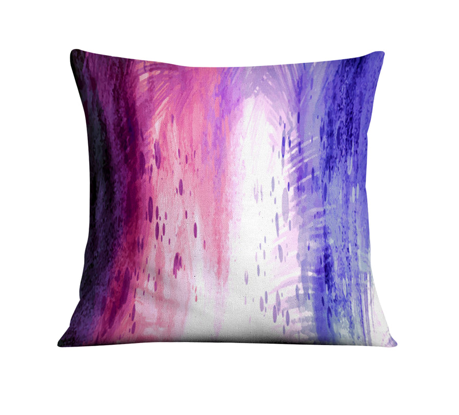 Purple and Pink Watercolor Gradient Texture Throw Pillow Cover