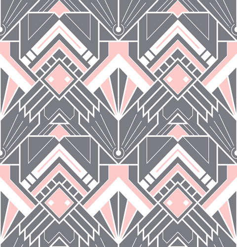 Gray and Pink Geometric Tile Pattern