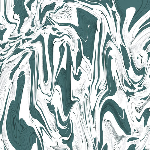 Green and White Organic Marble Pattern