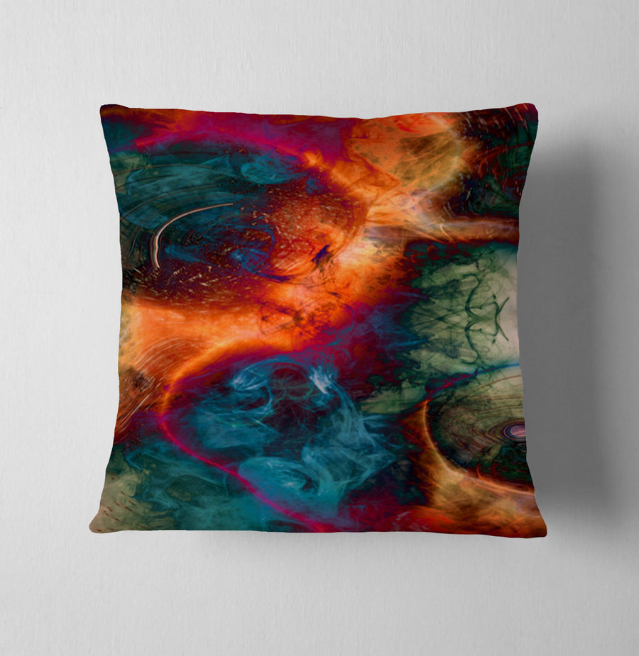 Multicolor Cosmic Marble Abstract Pattern Throw Pillow Cover