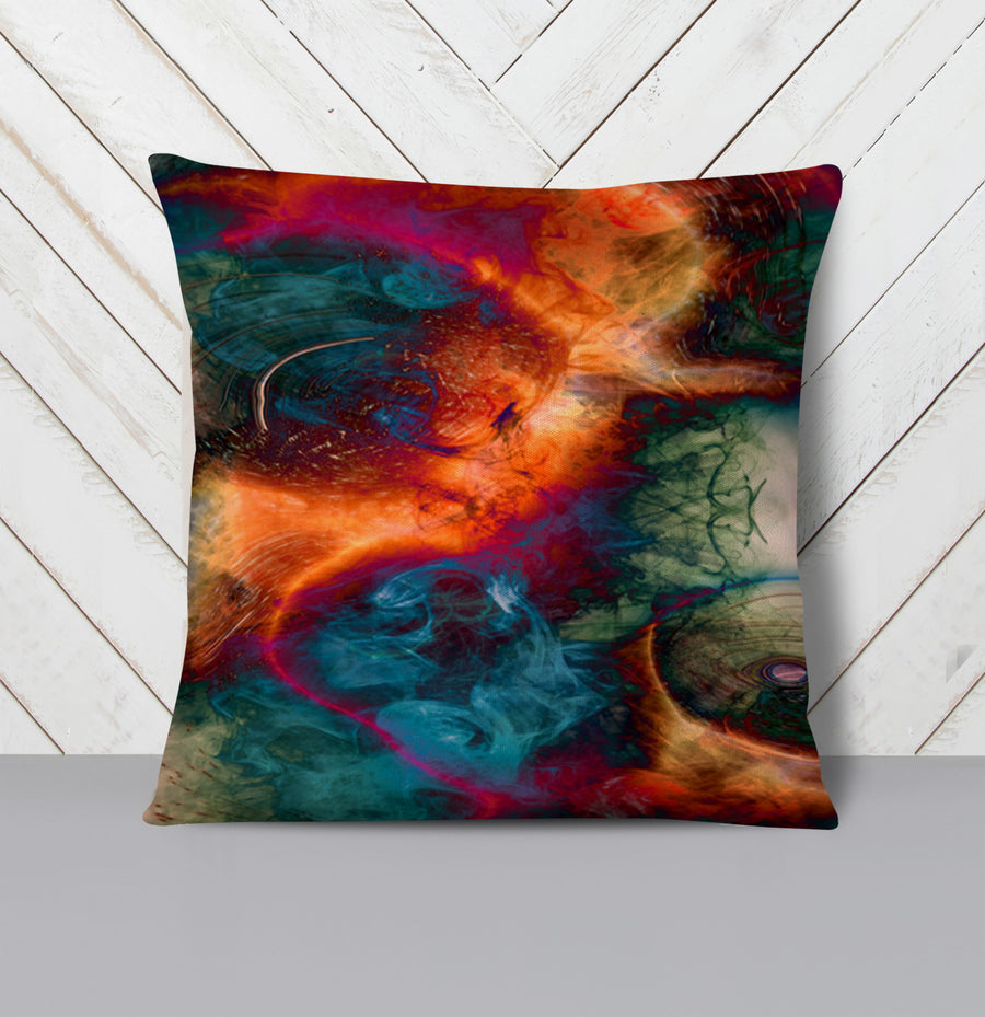 Multicolor Cosmic Marble Abstract Pattern Throw Pillow Cover