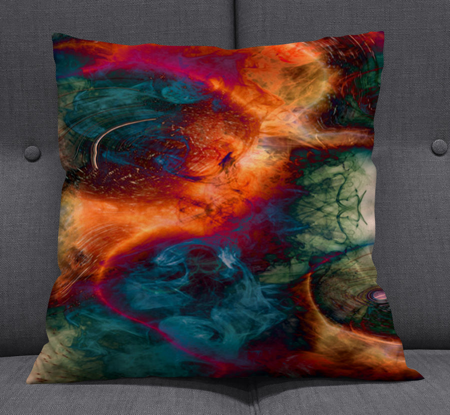 Multicolor Cosmic Marble Abstract Pattern Throw Pillow Cover