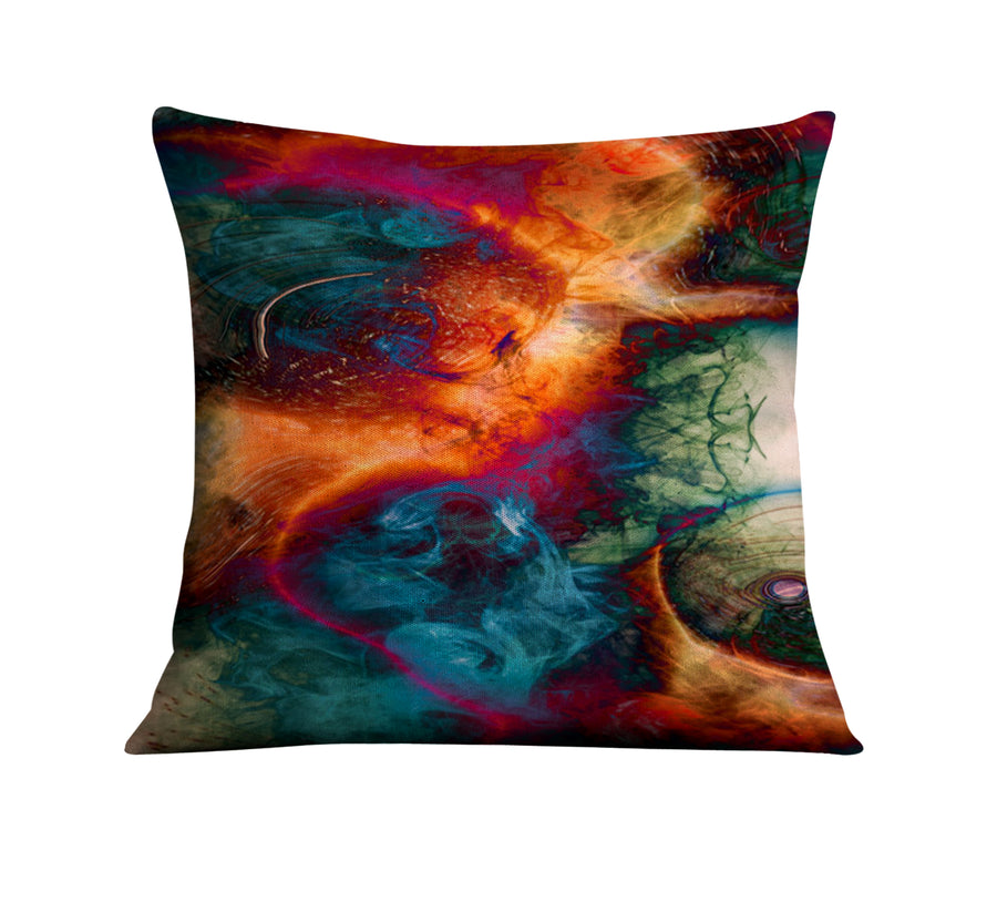 Multicolor Cosmic Marble Abstract Pattern Throw Pillow Cover