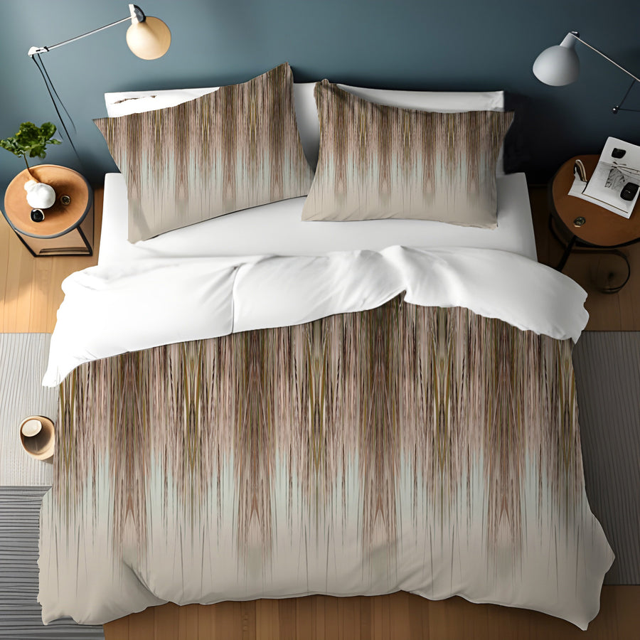 Brown Gradient Drip Abstract Pattern Duvet Cover