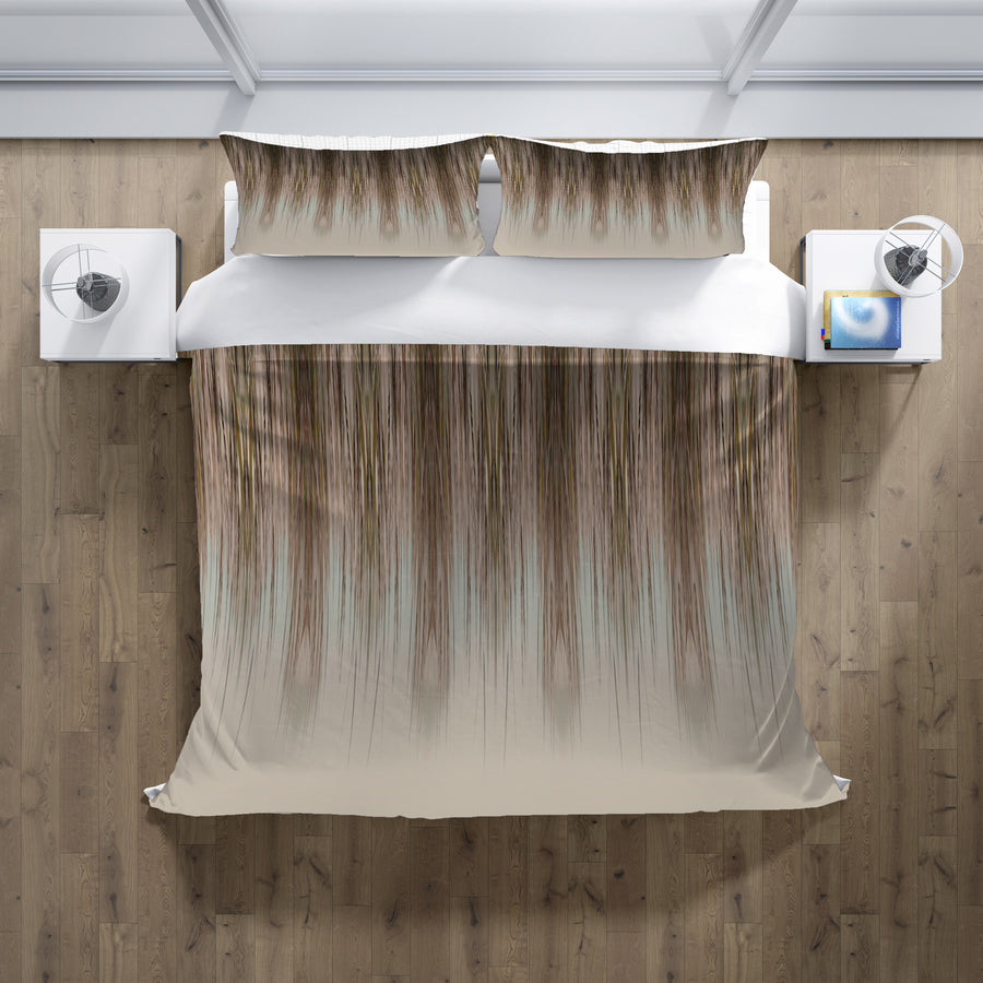 Brown Gradient Drip Abstract Pattern Duvet Cover