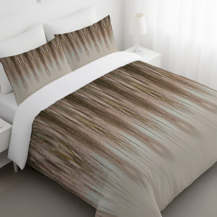 Brown Gradient Drip Abstract Pattern Duvet Cover