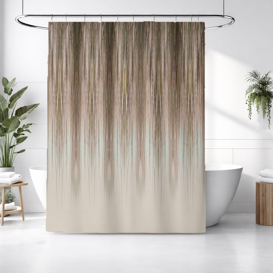 Brown Gradient Drip Abstract Pattern Shower Curtain