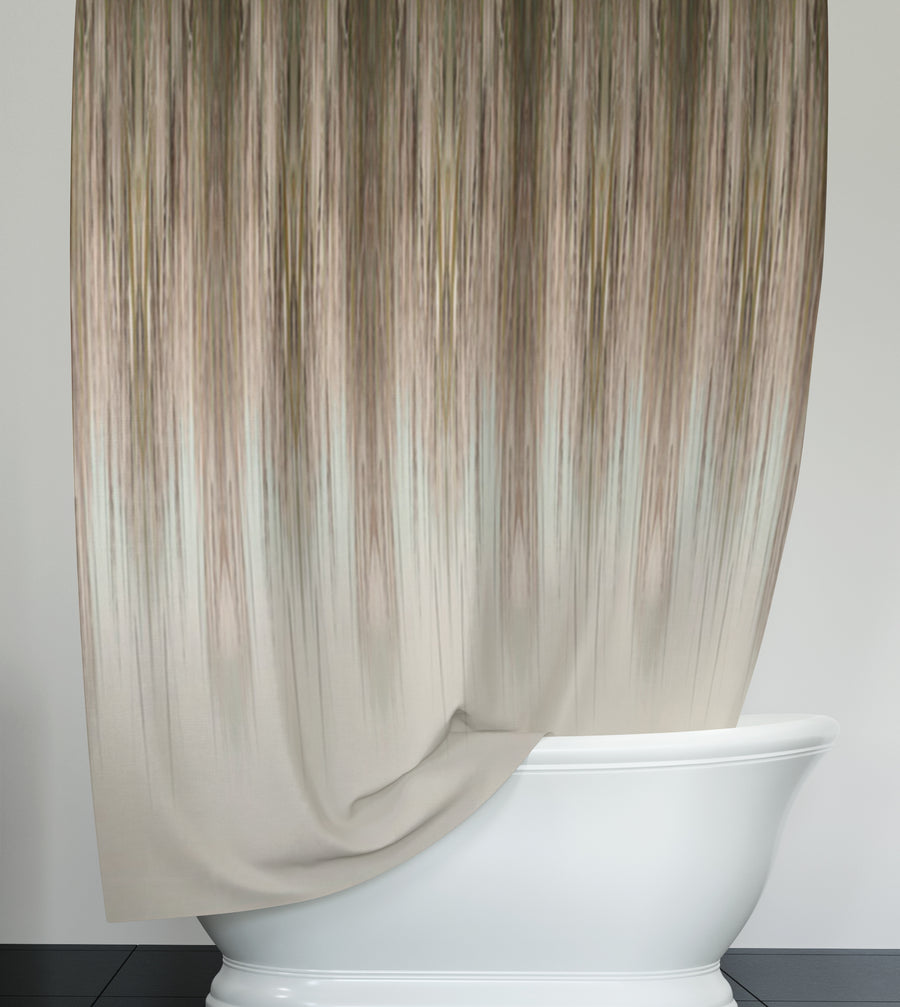 Brown Gradient Drip Abstract Pattern Shower Curtain