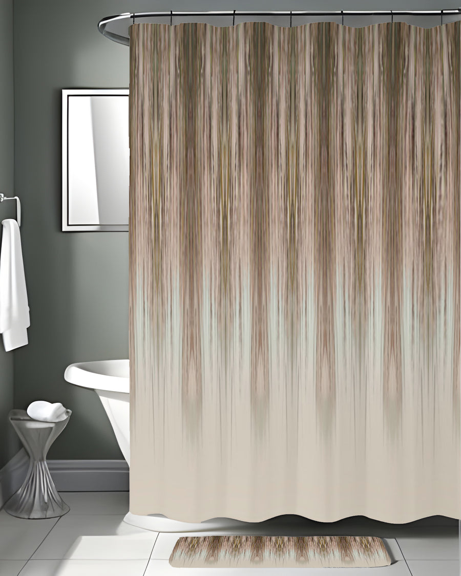 Brown Gradient Drip Abstract Pattern Shower Curtain