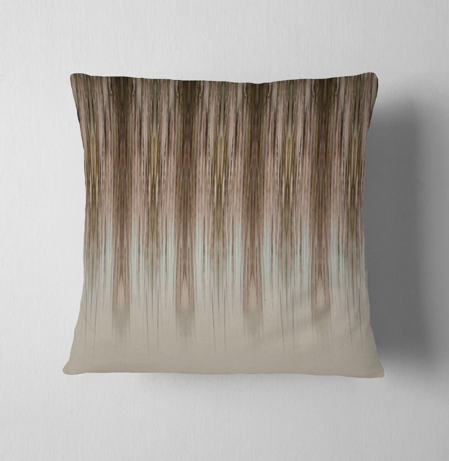 Brown Gradient Drip Abstract Pattern Throw Pillow Cover