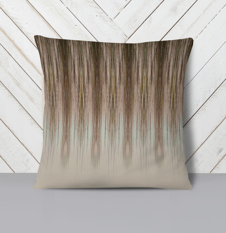 Brown Gradient Drip Abstract Pattern Throw Pillow Cover