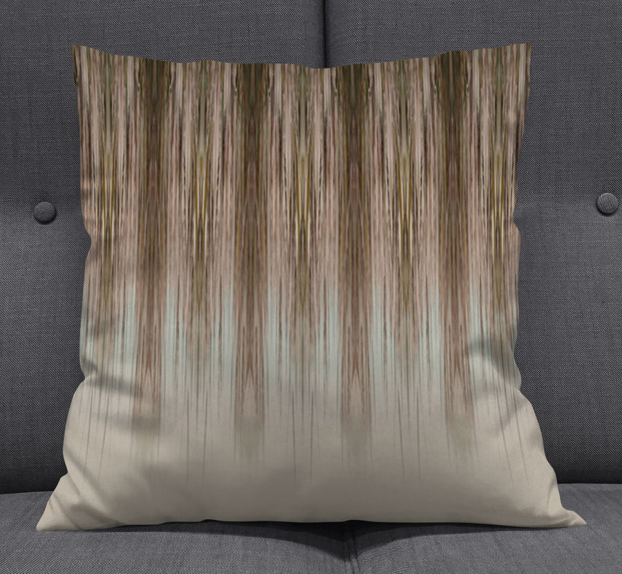 Brown Gradient Drip Abstract Pattern Throw Pillow Cover