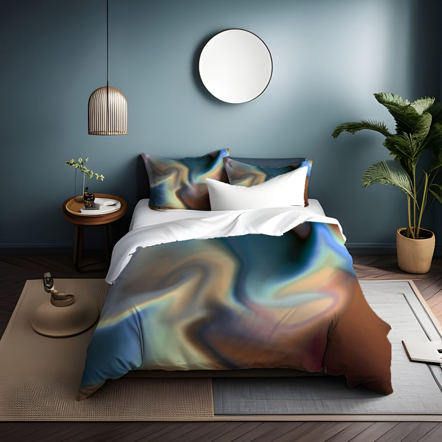 Multicolor Soft Blend Abstract Pattern Duvet Cover