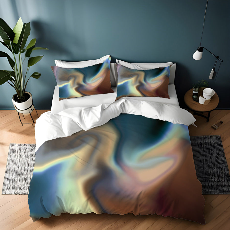 Multicolor Soft Blend Abstract Pattern Duvet Cover
