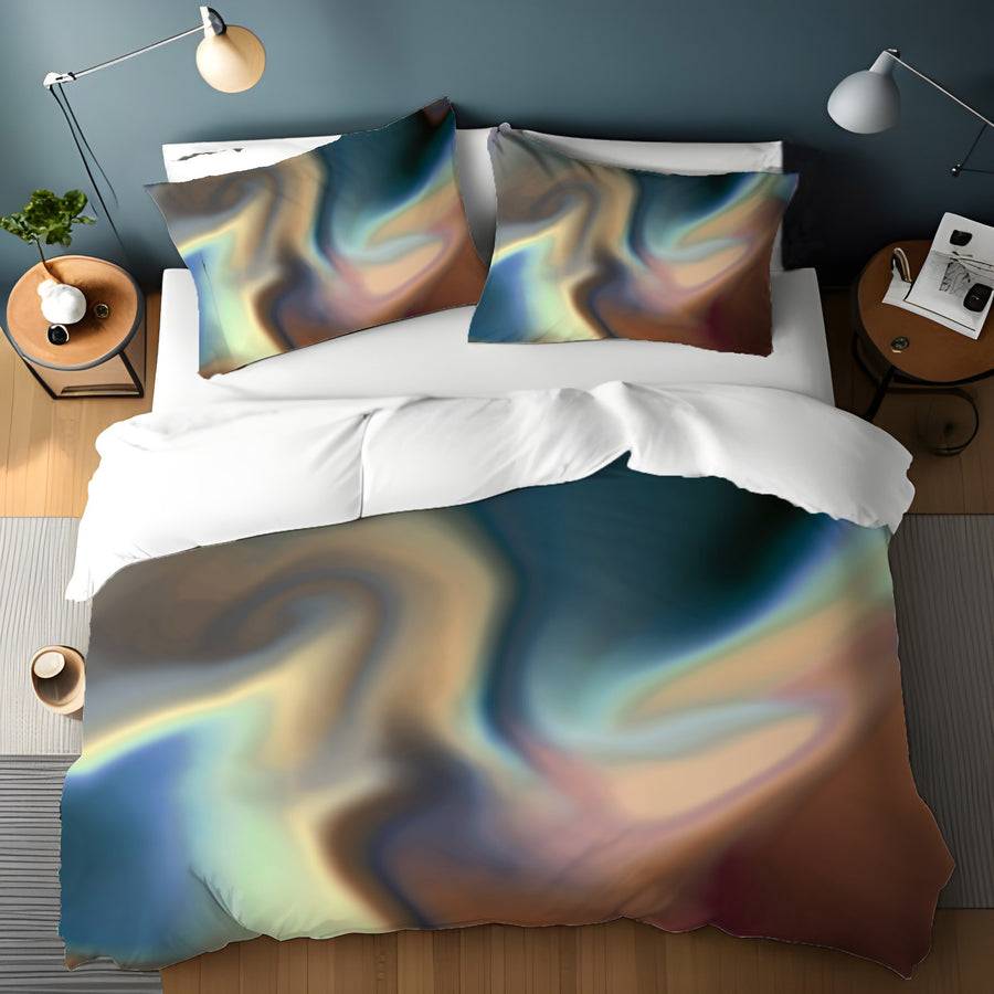 Multicolor Soft Blend Abstract Pattern Duvet Cover