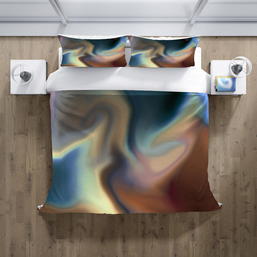 Multicolor Soft Blend Abstract Pattern Duvet Cover